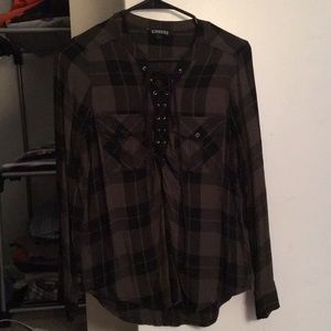 Black and green flannel